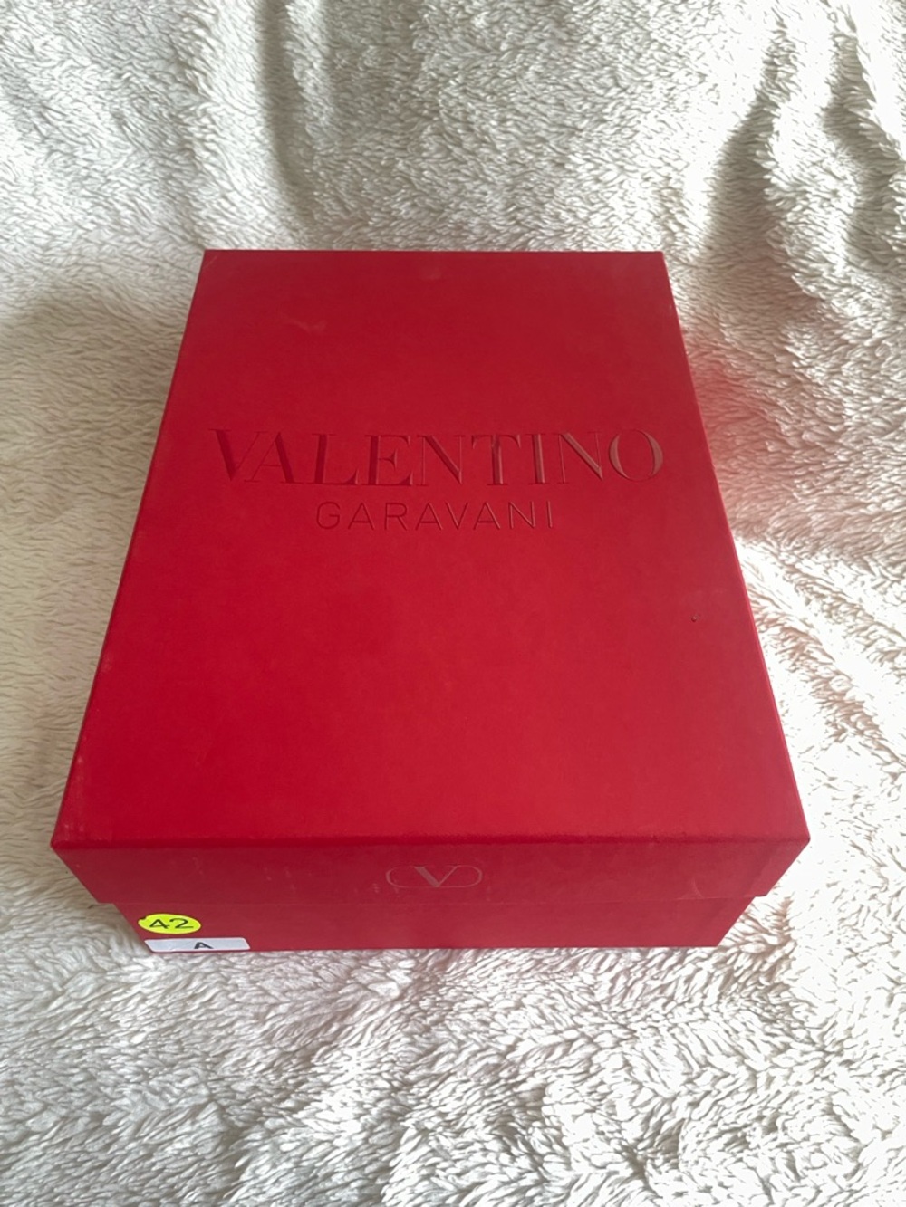 Valentino Garavani Embossed Red Shoe Box